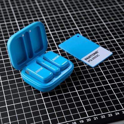 RØDE Wireless Micro - Compact Wireless Microphone, Two Mics with Charge Case for Smartphone Content Creation - USB-C, Blue | Two Mics with Charge Case for Smartphone Content Creation, USB-C, Blue - color: USB-C Blue
