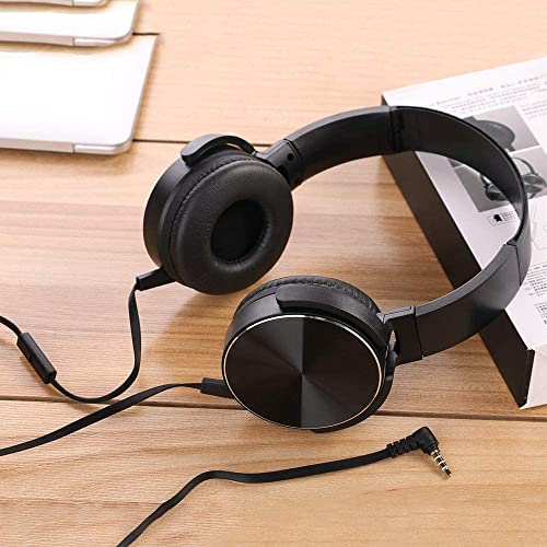 2 Pack Wired Classroom Headphones with Microphone for Kids All Ages K-12, Durable Students Computer Headphones for School, Library, Airplane, Online Learning and Travel (HY450, Black)