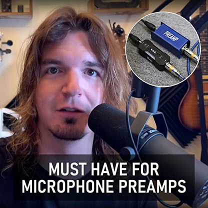 Xvive P1 Phantom Power Supply for Microphone Preamp,Condenser Microphones,Shotgun Mic,with XLR Cable - size: P1 with XLR