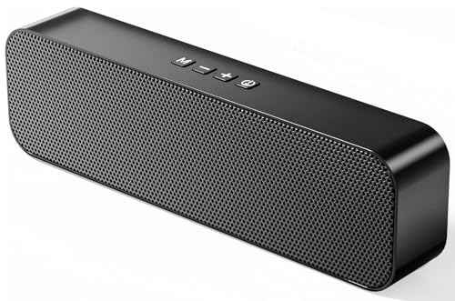 Computer Speakers for Desktop PC,Rechargeable Bluetooth Speaker,Small Computer Soundbar with Stereo & Bass,3.5mm Aux-in,TF Port,Loud Volume for Web Conferences,Teacher,Music (Black) - color: Black