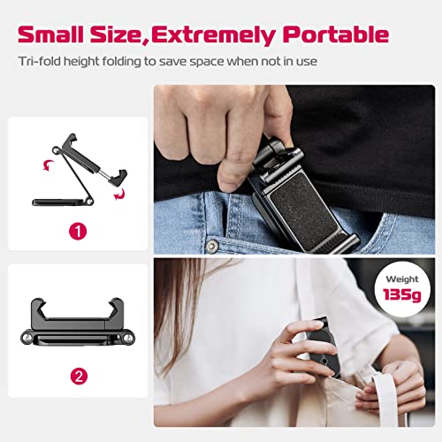 ULANZI Phone Tripod Mount 2 Cold Shoes & Arca Port | HP004 Metal 360° Smartphone Tripod Adapter for iPhone, Cell Phone Tripods Grip Stand Holder for Desktop Video Live Vlog