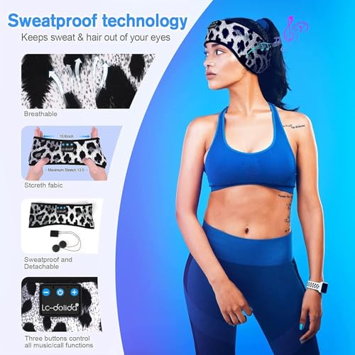 LC-dolida Sleep Headphones Bluetooth, Headband Headphones Earphones Wireless, Sleep Mask for Sleeping, Sports, Gifts, Workout, Jogging, Yoga,Insomnia, Air Travel, Meditation - color: Classic