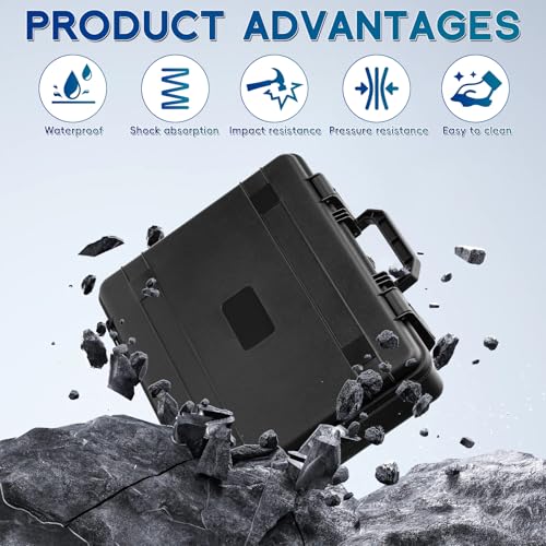 Wireless Mic Case - Hard Shell Case Compatible with Shure BLX288/SM58/PG58/BETA58A, for Mics, Receivers and More