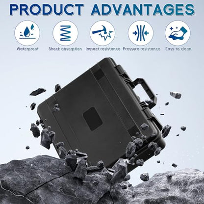 Wireless Mic Case - Hard Shell Case Compatible with Shure BLX288/SM58/PG58/BETA58A, for Mics, Receivers and More
