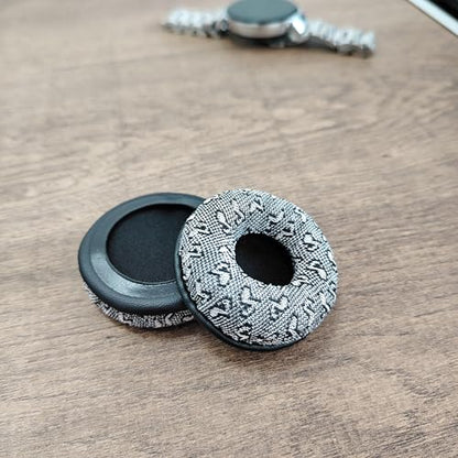 PC960 Headphone Reinforced Durable Fabric Replacement Earpads Compatible with Logitech PC960 960 USB H650E H650e H820e Wireless Headphone Earpads Cushion