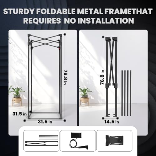 Portable Vocal Booth, Echo-Free Recording Booth Sound Proof Shield, Foldable Isolation Booth with Travel Bag for Voice Over, Podcasting, Music, Home Studio
