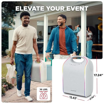 ION Glow Tone Outdoor Portable Bluetooth Speaker with Dynamic LED Lights - style: Glow Tone