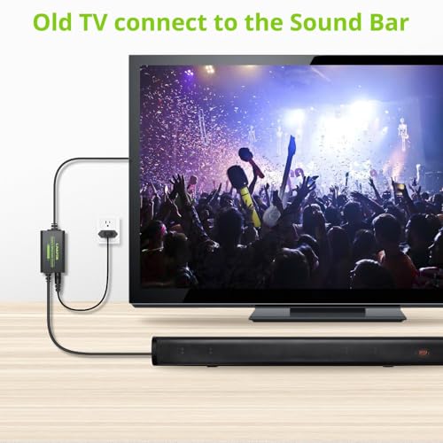 LiNKFOR 192kHz Coaxial to Optical Converter 6.6FT Coaxial to Optical SPDIF Toslink Converter with Built-in 3.3FT Toslink and 3.3FT Cable for Older TV DVD Soundbar Amplifier - style: Coaxial to SPDIF