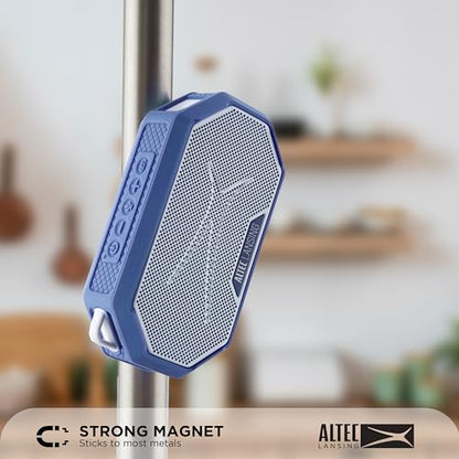Altec Lansing Portable Bluetooth Speaker HYDRAMINI 2.0, IP67 Waterproof, Portable Speaker, 12h Playtime, Wireless Pairing, USB-C Quick Charge, Magnetic Bluetooth, Voice Assistant Integration - color: Periwinkle Blue/White