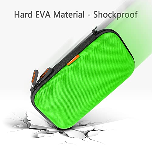 Power Bank Storage Case – GLCON Hard EVA Protective Travel Case | Small Electronic Carrying Pouch for Hard Drive, Cell Phone, Charging Cable, External Battery, Earbuds (Light Green) - color: Light Green