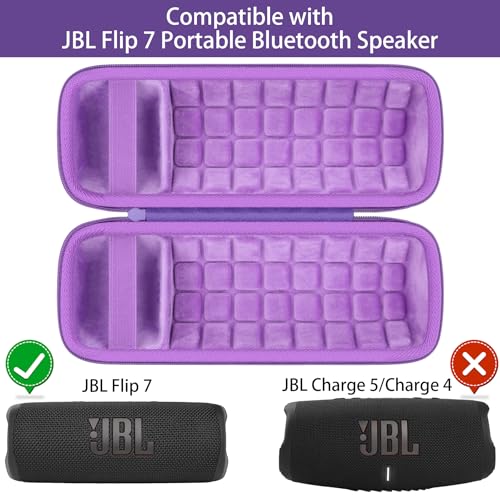 Hard Case for JBL Flip 7 Portable Wireless Bluetooth Speaker - color: Purple Case