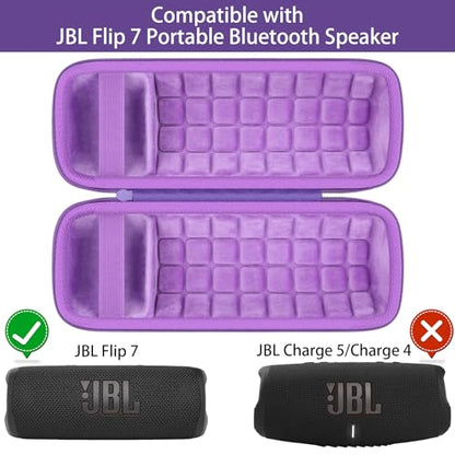 Hard Case for JBL Flip 7 Portable Wireless Bluetooth Speaker - color: Purple Case
