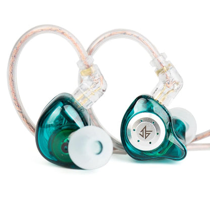 KZ EDX PRO Wired Earbuds Earphones in Ear Monitor 1DD Wired Ear Buds HiFi Deep Bass with 1DD New 10mm Dynamic Driver Over Ear Headset with Detachable Cable - color: Green, style: without Mic