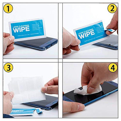 Monitor Wipes - Pre-Moistened Electronic Wipes, Surface Cleaning for Computers, Cell Phones, Sunglasses, LCD Screens, Monitor - Quick Drying, Streak-Free, Ammonia-Free - Screen Wipes