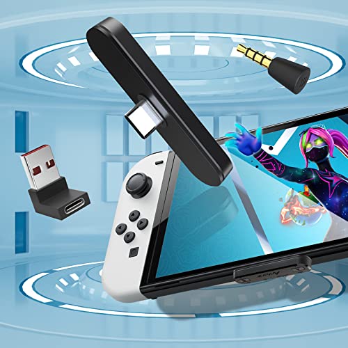 Antank Bluetooth Audio Transmitter (USB Type-C) Support aptX-HD aptX Low Latency AAC Compatible with Nintendo Switch/Lite/OLED/ PS4/ PS5/ PC Bluetooth Adapter with in-Game Chat Microphone