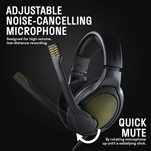 DROP + EPOS PC38X Gaming Headset Noise-Cancelling Microphone with Over-Ear Open-Back Design, Velour Earpads, Compatible with PC, PS4, PS5, Switch, Xbox, Mac, Mobile, and More (Yellow) - color: Black, style: EPOS PC38X