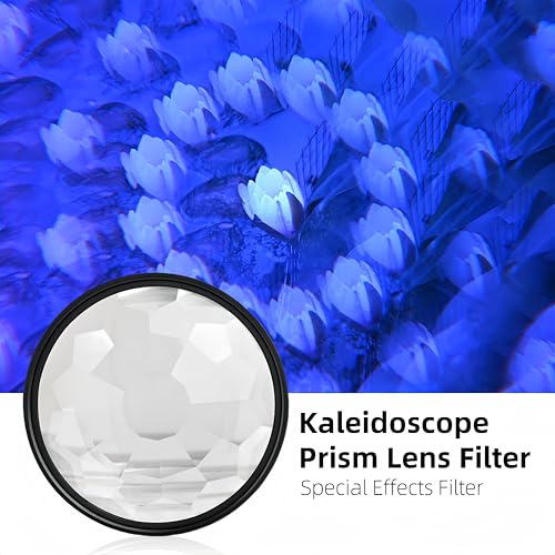 GREEN.L 58mm Kaleidoscope Prism Lens Filter Photography Prism Crystal Glass Effect Filter - size: 58mm, style: Kaleidoscope Prism Filter