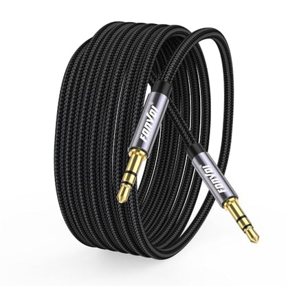 AUX Cable,3.5mm Audio AUX Cord for Car,Braided 3.5mm Male to Male Stereo Cable, Compatible with:Headphones, Phones, iPod,Car Audio,MP3 and More (20FT) - size: 20 ft