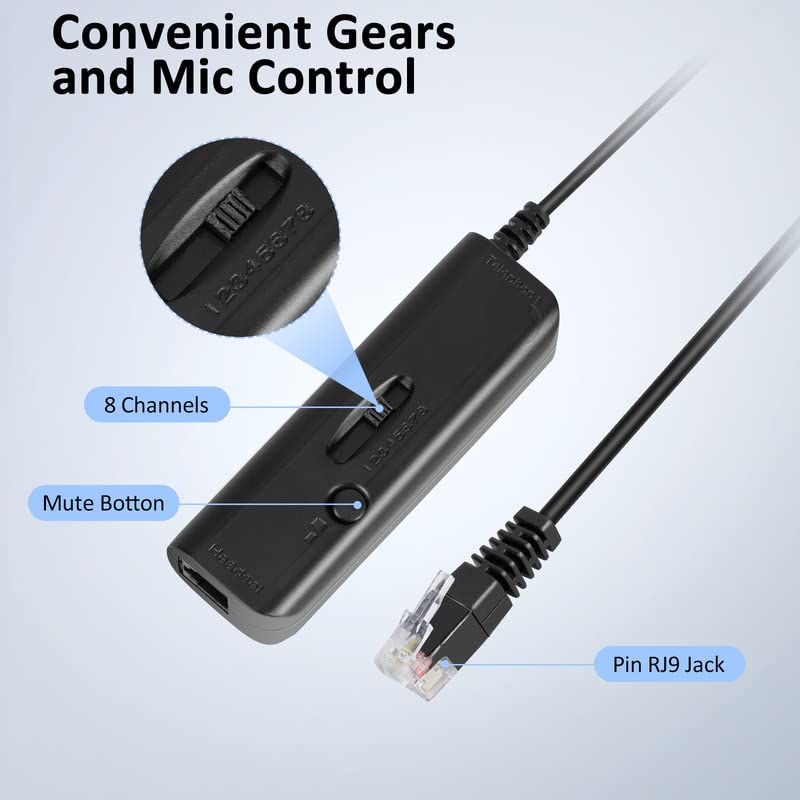 AGPTEK® Hands-Free Call Center Noise Cancelling Corded Monaural