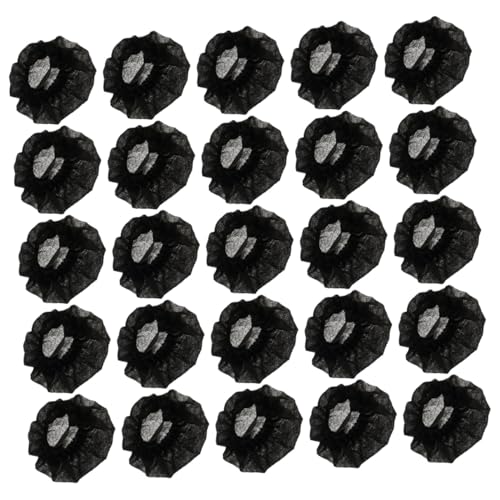 200pcs Disposable Microphone Dust Covers Breathable Non-woven Elastic Fit for Plosive Reduction Black Mic Protectors for Professional Use