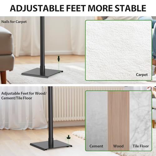 USX MOUNT Universal Speaker Stands, Height Adjustable Extend 30.0" to 39.1" for Satellite Speakers & Small Bookshelf Speakers up to 11 lbs Per Stand, 1 Pair Floor Stands for Sony Bose Polk JBL Yamaha - size: 30" to 39.1"