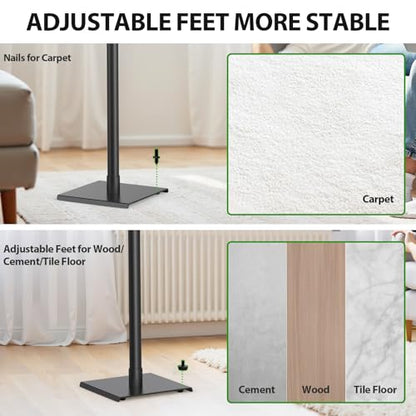 USX MOUNT Universal Speaker Stands, Height Adjustable Extend 30.0" to 39.1" for Satellite Speakers & Small Bookshelf Speakers up to 11 lbs Per Stand, 1 Pair Floor Stands for Sony Bose Polk JBL Yamaha - size: 30" to 39.1"