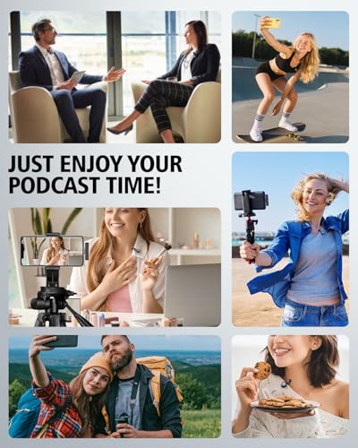 ZVVN Mini Wireless Microphone with Lightning Plug for iPhone, Lavalier Microphone with Noise Cancellation, 30H Battery, for Video Recording, Podcast, YouTube, TikTok, Live Streaming