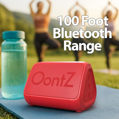 OontZ Angle Solo Compact Bluetooth Speaker, 14-Hour Playtime, Red - color: Red