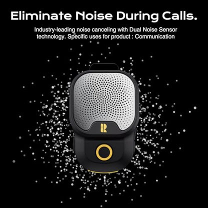 Rythflo Wearable Bluetooth 5.3 Speaker, 30H Battery, IPX7 Waterproof | Clip-On Design, TWS Pairing, Built-In ENC Mic, Hands-Free Music & Calls, Jobsite Use, Portable Wireless Speaker