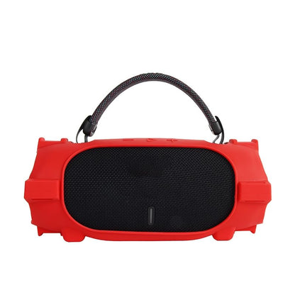 Silicone Case Cover for JBL Charge 6 Portable Bluetooth Speaker, Soft Protective Sleeve Travel Carrying Protective Cover Speaker Silicone Case with Shoulder Strap and Bike Strap (Red) - color: Red