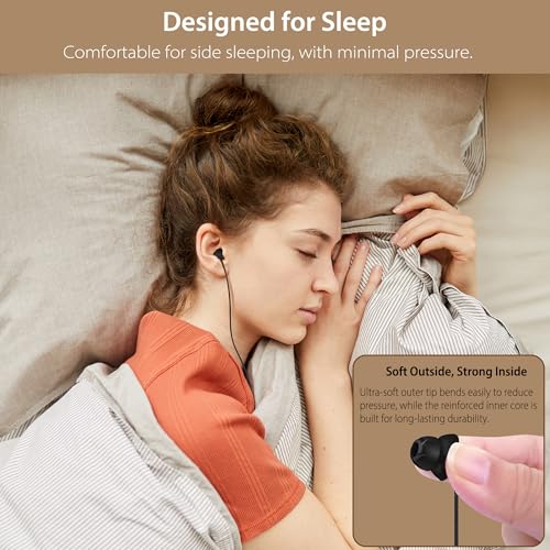 Sleep Earbuds, 3.5mm Wired Sleep Headphones with Mic, for Side Sleepers | Soft Type C Earphones with Built-in Mic, Dual-Layer Noise Isolation, Ideal for Sleep, Travel & Daily Use - style: 3.5mm jack