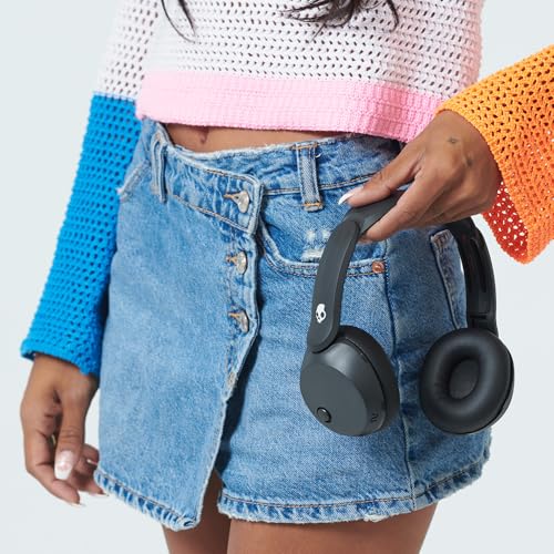 Skullcandy Icon 180 Wireless On-Ear Bluetooth Headphones - True Black | 50 Hours Battery, Lightweight and Travel Ready, Secure Fit, Sweat and Water Resistant, Microphone iPhone Android, Foldable - color: True Black