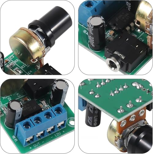 5pcs LM386 Mini Audio Amplifier Board DC 3-12V Volume Adjustable Control LM386 Audio Power Amplifier Module Support 0.5W-10W Speakers(Pack of 5) - color: 5pcs