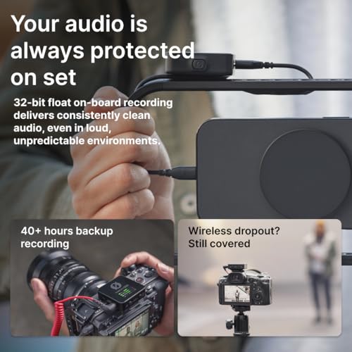 RØDE Wireless PRO Compact Wireless Microphone System with Timecode, 32-bit Float On-board Recording, 2 Lavalier Microphones and Smart Charge Case for Filmmaking and Content Creation | 32-bit Float On-board Recording, 2 Lavalier Microphones and Smart Charg