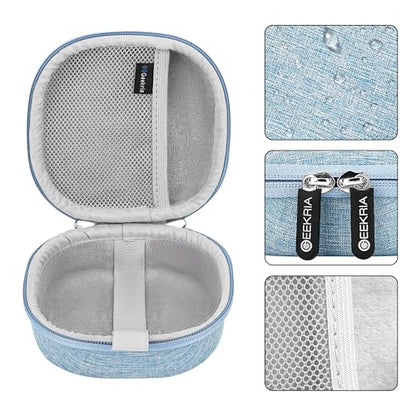 Geekria Hard Shell Carrying Case Compatible with Bose SoundLink Micro II Bluetooth Speaker, Portable Travel Bag with Cable Storage, Protective Cover with Keychain Hook (Blue) - color: Blue