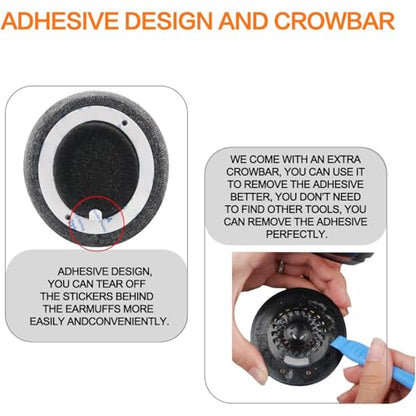 Gvoears Replacement Ear Pads for Beats Solo 3, Ear Cushions for Beats Solo 2 & Solo 3 Wireless/Wired On-Ear Headphone Earpads, Ear Cups with Stronger Adhesive, Added Thickness & Velvet Fabric - color: Gray Velour