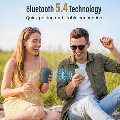 Bobtot Portable Bluetooth Speakers, 24H Playtime, TWS Pairing, Darkgray