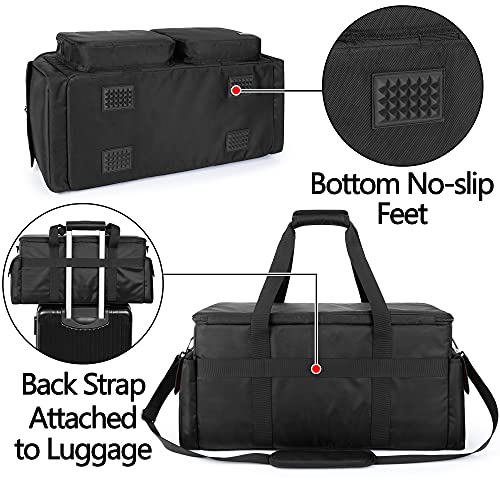 Trunab DJ Cable File Bag with Detachable Padded Bottom and Dividers | Travel Gig Bag for Professional DJ Gear, Musical Instrument and Accessories