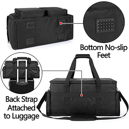 Trunab DJ Cable File Bag with Detachable Padded Bottom and Dividers | Travel Gig Bag for Professional DJ Gear, Musical Instrument and Accessories