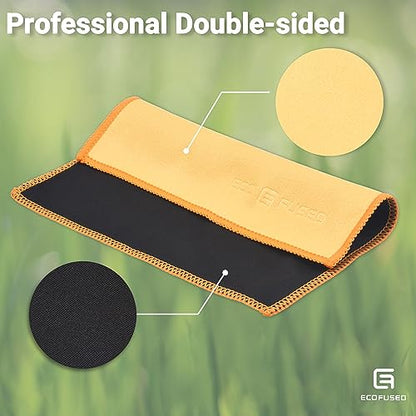 Eco-Fused Microfiber Cleaning Cloths Double-Sided - 5 Pack - 6.6 x 6.2 inch - Microfiber and Suede Cloth for Smartphones, LCD TV, Tablets, Laptop Screens, Camera Lenses (Yellow) - color: 5 Pack - 6.6 X 6.2" (Yellow)