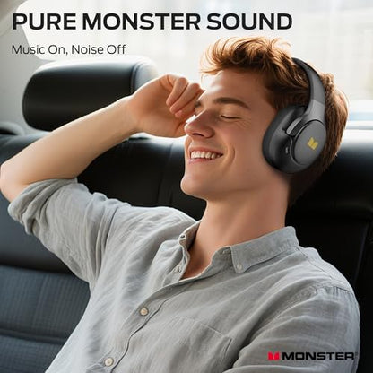 Monster Persona 5th ANC-Wireless Bluetooth Over-Ear Headphones with Microphone, 70H Playtime, Foldable Lightweight Bluetooth 6.0 Headphone for Travel/Office