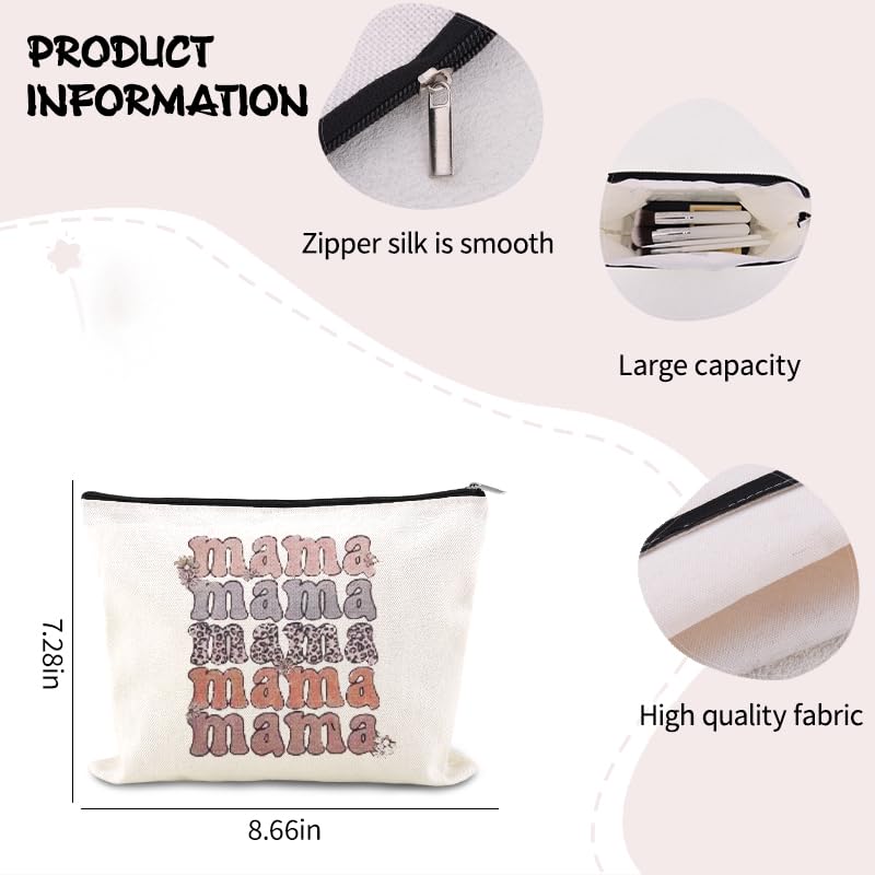 Gifts for Mom Makeup Bag Mothers Day Gifts Pouch Holiday Birthday Gift Bag for Mom Wedding Day Gift Mama Toiletry Cosmetic Bags Thank You Appreciation Mother Present Ideas Mama Travel Zipper Pouch - color: Mother Accessories Pouch