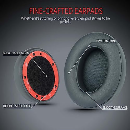 Replacement Ear Pads for Beats Studio 3 & Studio 2, Upgraded Beats Studio 3 Replacement Parts and Beats Headphones Accessories, Compatible with B0500 B0501 Wired/Wireless Models, Grey - color: Grey