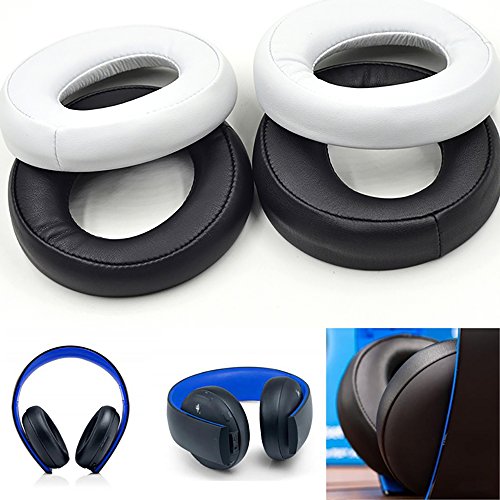 CECHYA-0083 Replacement Ear Pads Ear Pads for Sony Gold Wireless PS3 PS4 7.1 Virtual Surround Headphones (Black) - color: black