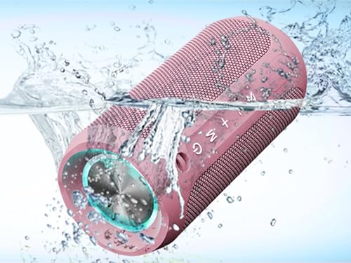 EDUPLINK Bluetooth Speaker IPX7 Waterproof Wireless, Pink - color: Pink Waterproof Speaker