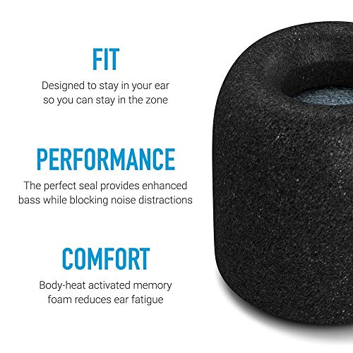 Comply Memory Foam Replacement Ear Tips, Black, Medium (3 Pairs) | For Beats Powerbeats Pro, Beats Flex, Beats X, Powerbeats 1, 2, 3, Ultimate Comfort, Secure Fit, Superior Noise Isolation - size: Medium
