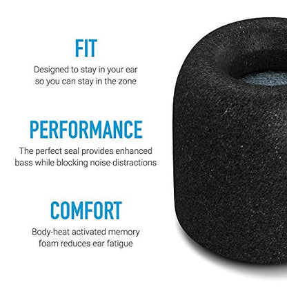 Comply Memory Foam Replacement Ear Tips, Black, Medium (3 Pairs) | For Beats Powerbeats Pro, Beats Flex, Beats X, Powerbeats 1, 2, 3, Ultimate Comfort, Secure Fit, Superior Noise Isolation - size: Medium