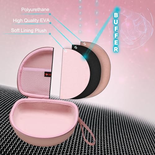 Headphone Case Compatible with Beats Studio Pro/Solo 4 / Studio 3 / Solo 3 / Picun B8 / BERIBES/JLab JBuds Lux ANC Wireless Bluetooth Noise Cancelling Headphones (Rose Gold) - color: Rose Gold