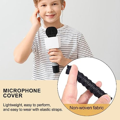 100 Pcs Disposable Microphone Covers, Windscreen Mic Covers, Handheld Microphone Protective Cap for Karaoke