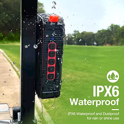 Pro Portable Magnetic Bluetooth Golf Speaker Wireless Waterproof IPX6/Shockproof 3rd Generation Magnetic Golf Speakers for Golf Cart 24Hour Battery Golf Accessories Golf Gifts(TWS & SD Card function) - style: TWS & SD Card function